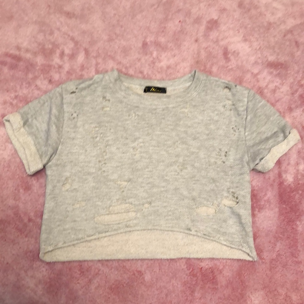 Mia Gray Crop Top